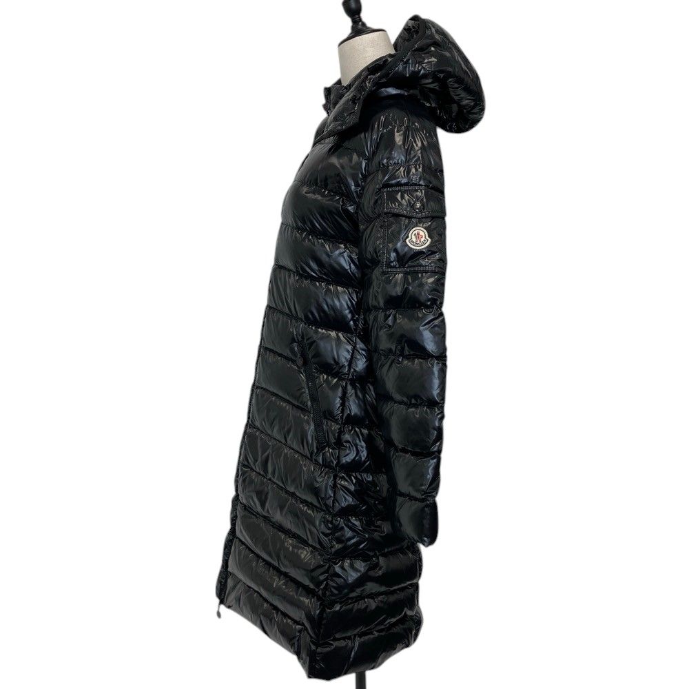 Moncler Moka Hooded Long Down Coat Black 3 — view 3