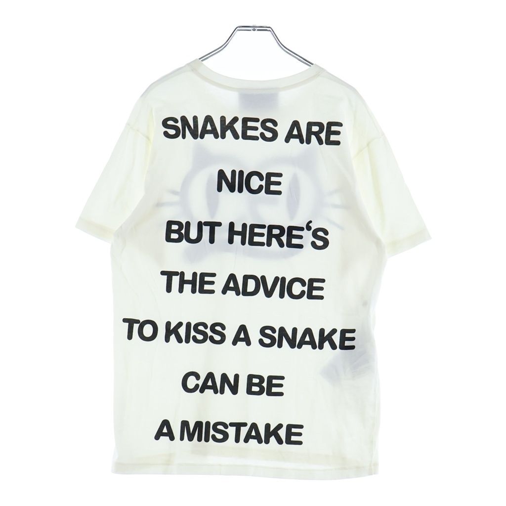 Gucci Cat Eye Rhinestone Print Embroidery Crew Neck Short Sleeve T-Shirt White — view 2
