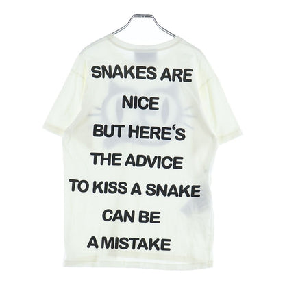 Gucci Cat Eye Rhinestone Print Embroidery Crew Neck Short Sleeve T-Shirt White — view 2