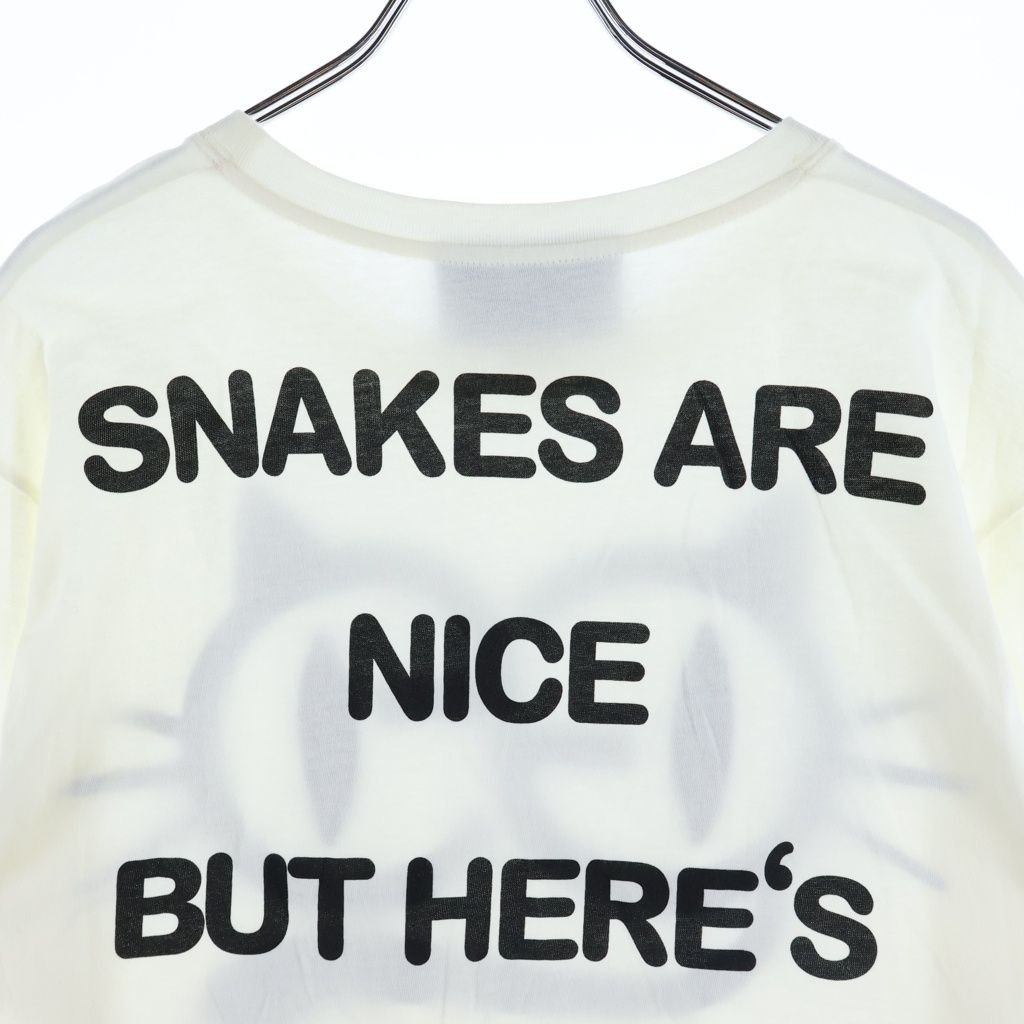 Gucci Cat Eye Rhinestone Print Embroidery Crew Neck Short Sleeve T-Shirt White — view 4