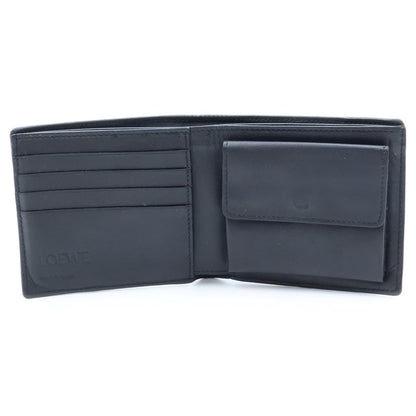 Loewe Puzzle Anagram Bifold Wallet Compact Card Case Black Leather — view 4