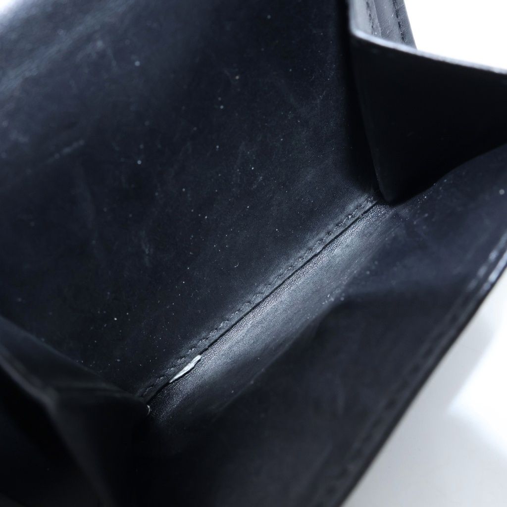Loewe Puzzle Anagram Bifold Wallet Compact Card Case Black Leather — view 5