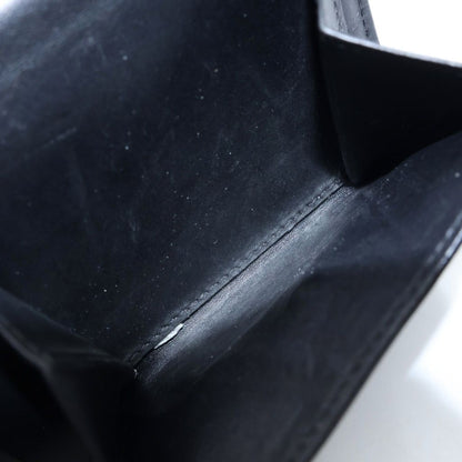 Loewe Puzzle Anagram Bifold Wallet Compact Card Case Black Leather — view 5