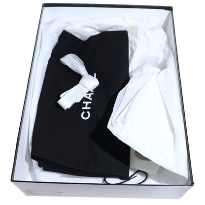 Chanel Quilted Engineer Boots Flat Black Lambskin Silver — view 6