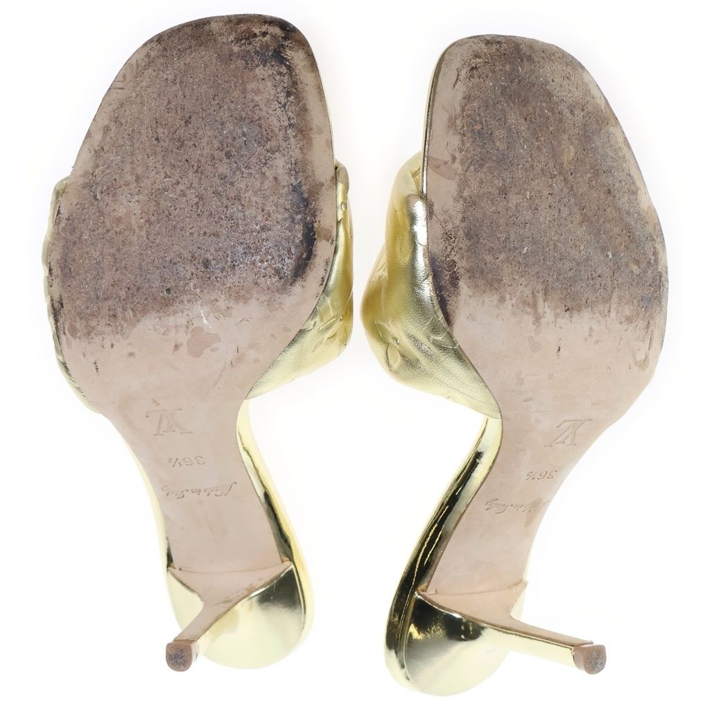 Louis Vuitton Revival Line Sandals Gold Leather — view 5