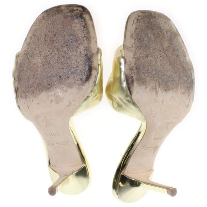 Louis Vuitton Revival Line Sandals Gold Leather — view 5