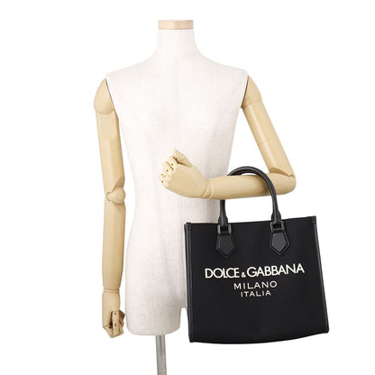Dolce & Gabbana Tote Bag Logo Nylon & 2-Way Shoulder Black — view 4