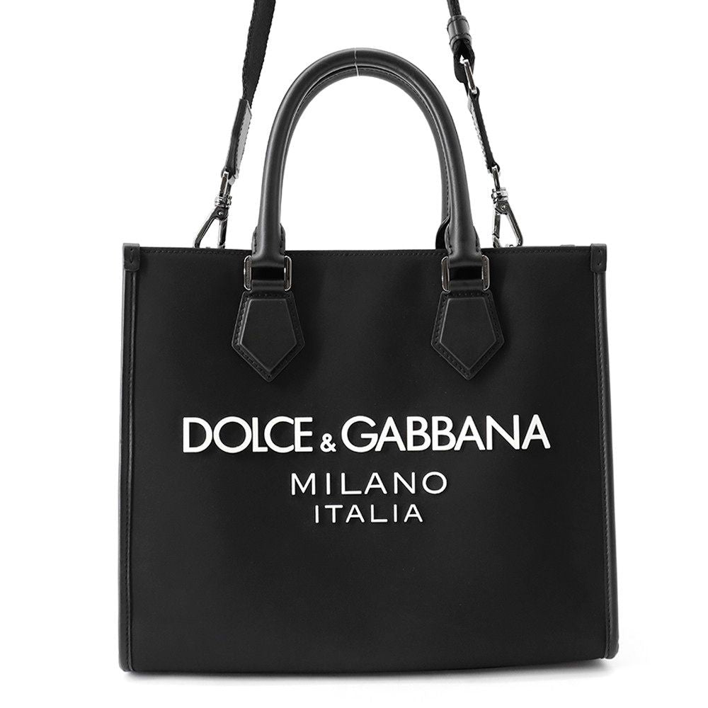 Dolce & Gabbana Tote Bag Logo Nylon & 2-Way Shoulder Black