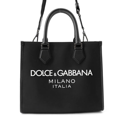 Dolce & Gabbana Tote Bag Logo Nylon & 2-Way Shoulder Black