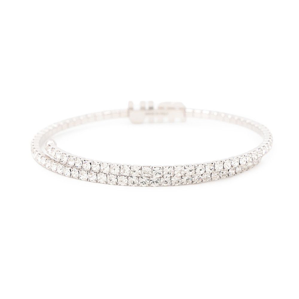 Miu Miu Choker Logo Rhinestone Necklace — view 3