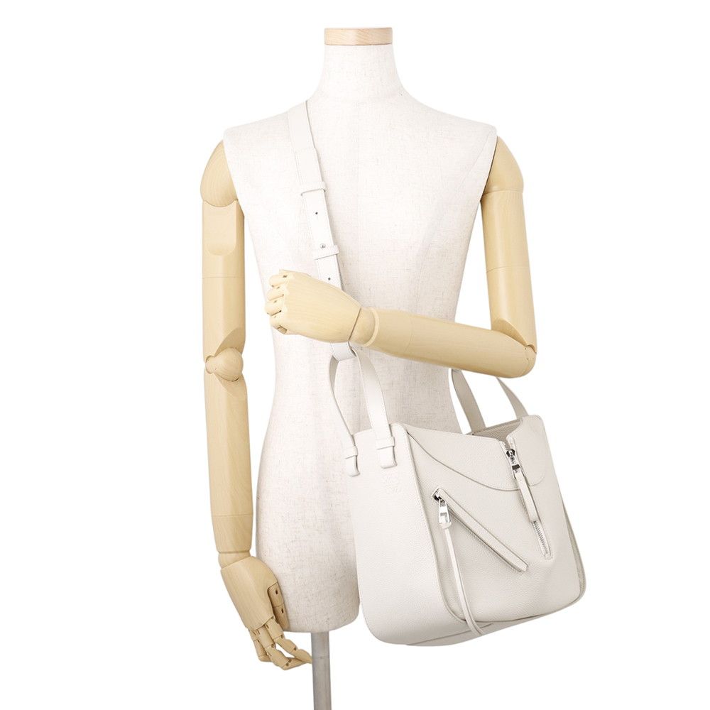 Loewe Hammock Small Leather 2-Way Shoulder Bag White — view 5