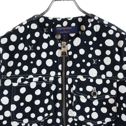 Louis Vuitton YK Infinity Dot Zip Up Collarless Jacket Cotton Yayoi Kusama — view 3