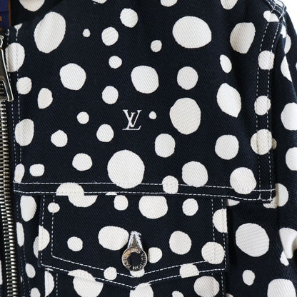 Louis Vuitton YK Infinity Dot Zip Up Collarless Jacket Cotton Yayoi Kusama — view 4