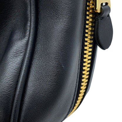 Miu Miu Tote Bag Beau Logo Leather Black — view 8