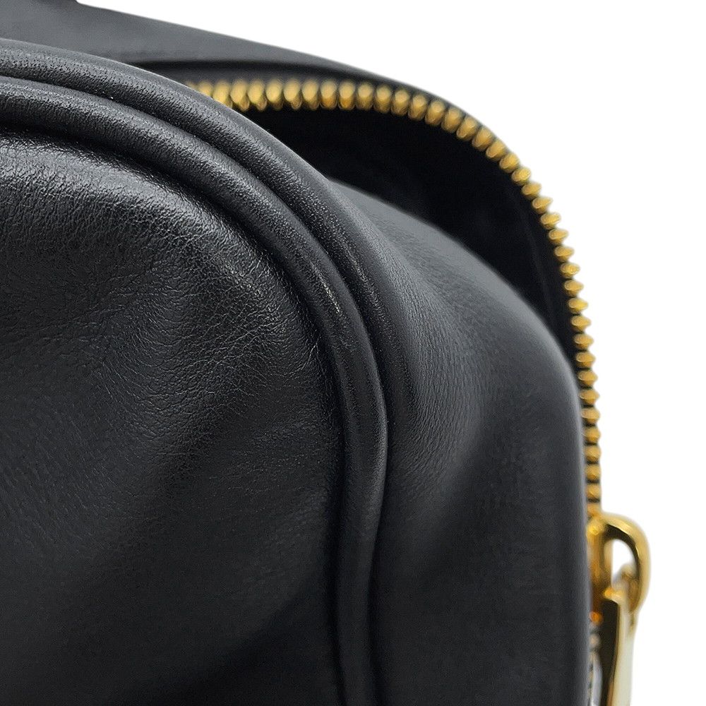 Miu Miu Tote Bag Beau Logo Leather Black — view 7