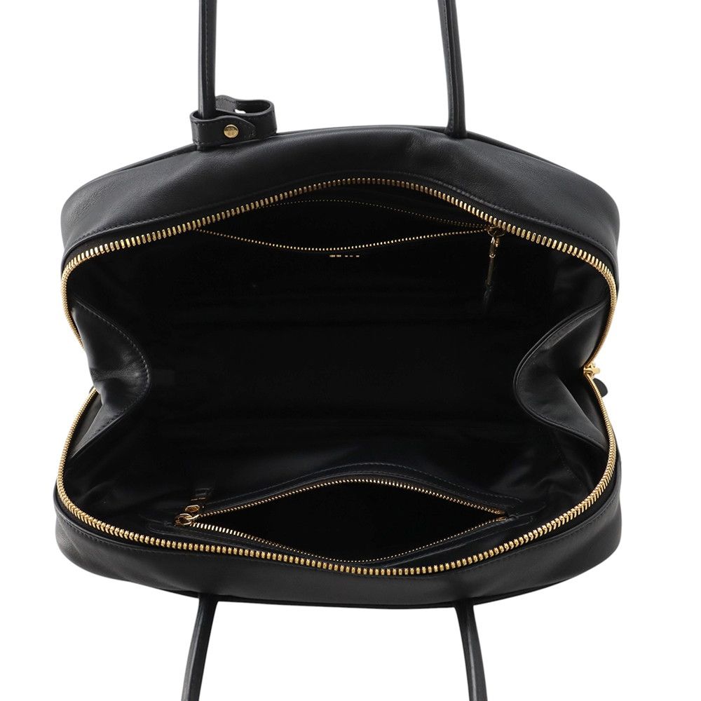 Miu Miu Tote Bag Beau Logo Leather Black — view 5