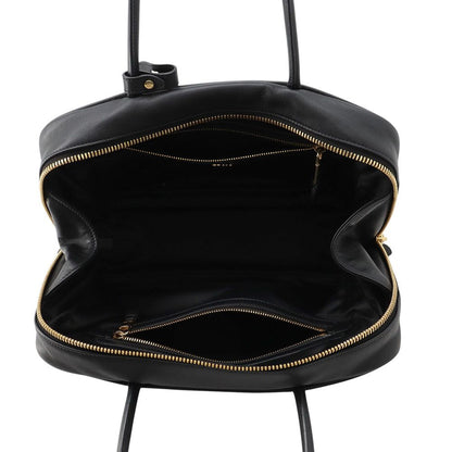 Miu Miu Tote Bag Beau Logo Leather Black — view 5