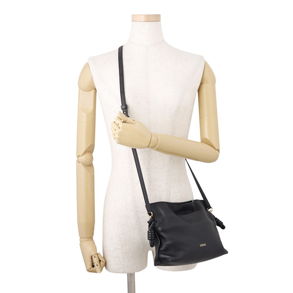 Loewe Shoulder Bag Flamenco Clutch Mini Napa Calfskin 2-Way Black — view 5