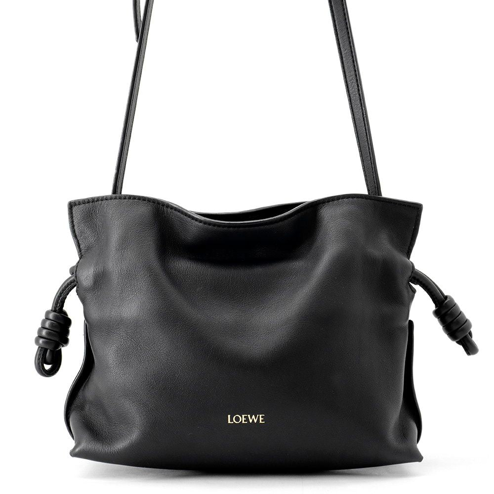 Loewe Shoulder Bag Flamenco Clutch Mini Napa Calfskin 2-Way Black