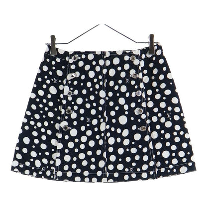 Louis Vuitton YK Infinity Dot Denim All Over Print Skirt Cotton Yayoi Kusama