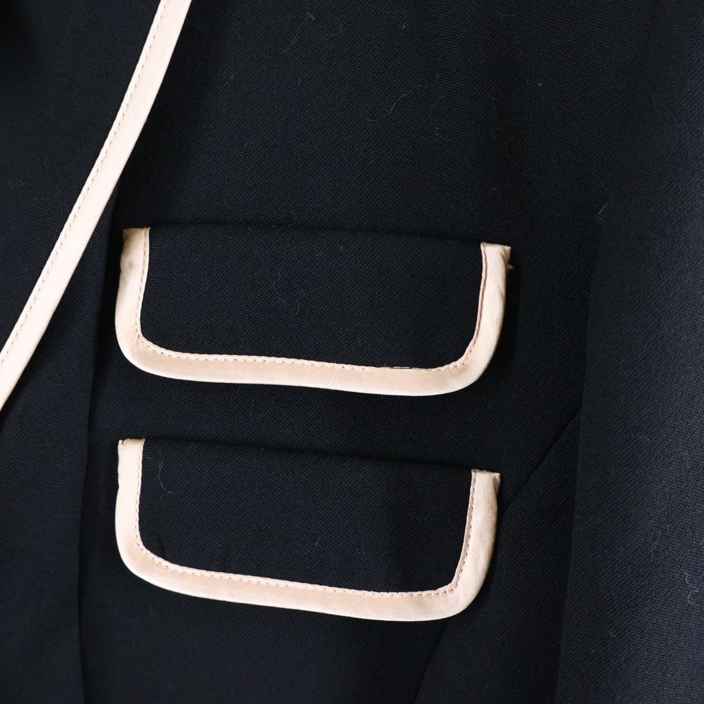 Fendi Piping Detail Jacket Light Black Pink — view 5