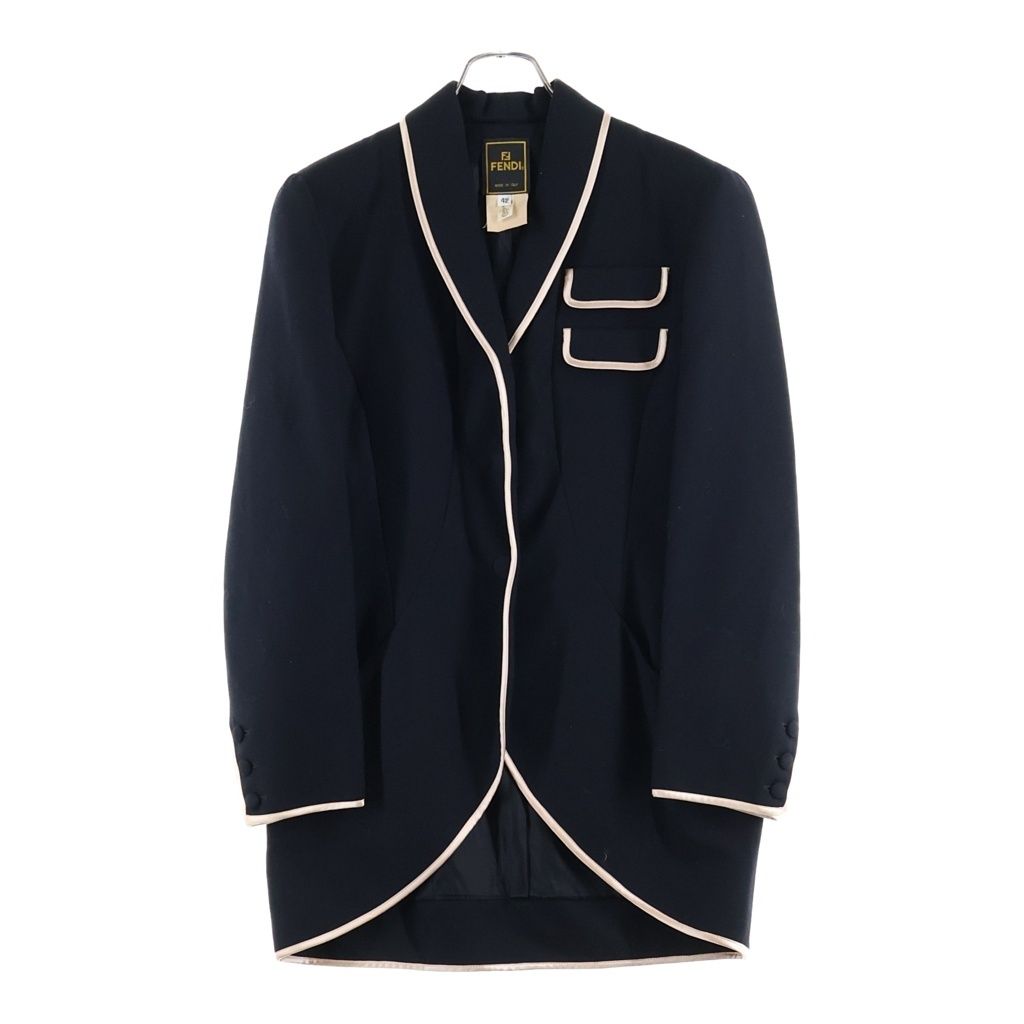 Fendi Piping Detail Jacket Light Black Pink