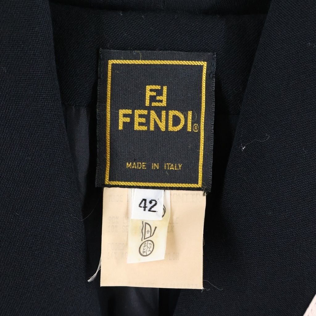 Fendi Piping Detail Jacket Light Black Pink — view 7