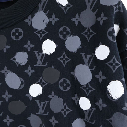 Louis Vuitton Yayoi Kusama Dot Monogram Sweatshirt Crew Neck Black — view 4
