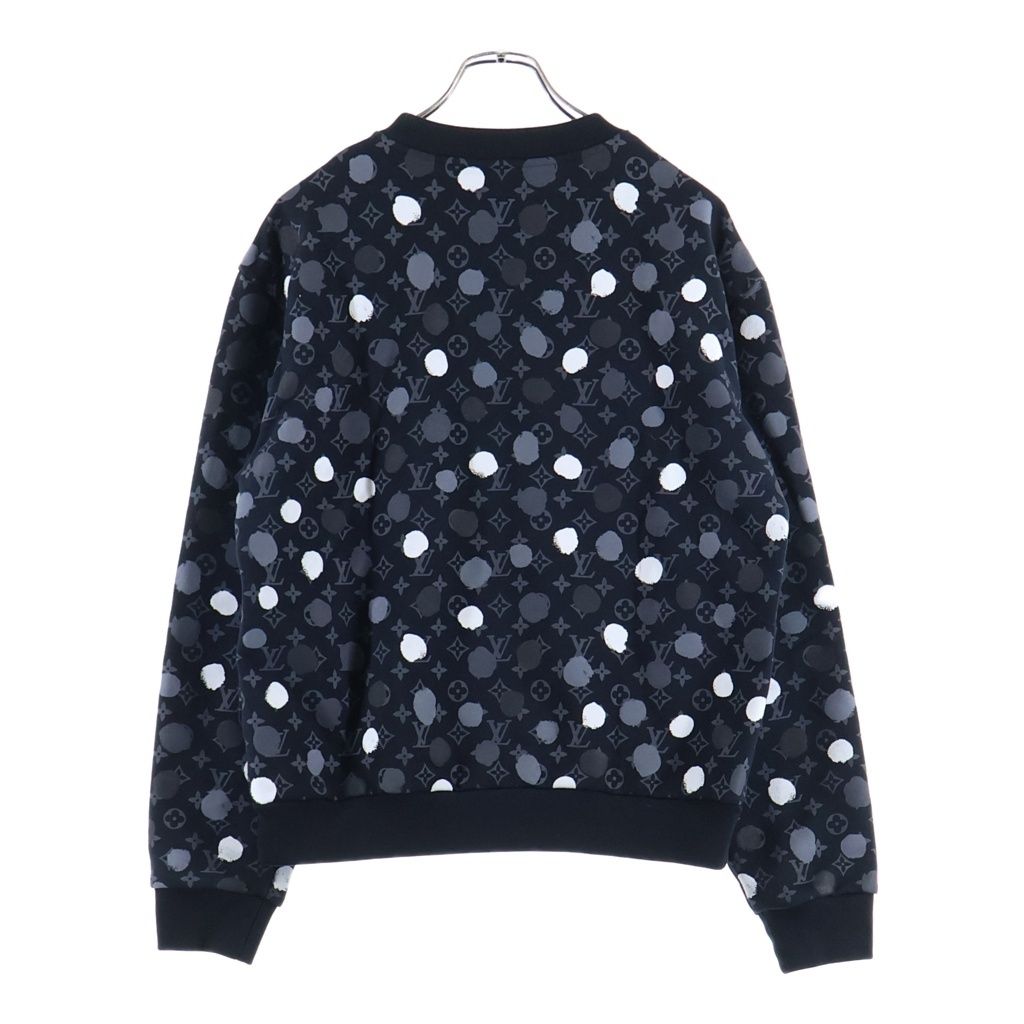 Louis Vuitton Yayoi Kusama Dot Monogram Sweatshirt Crew Neck Black — view 2