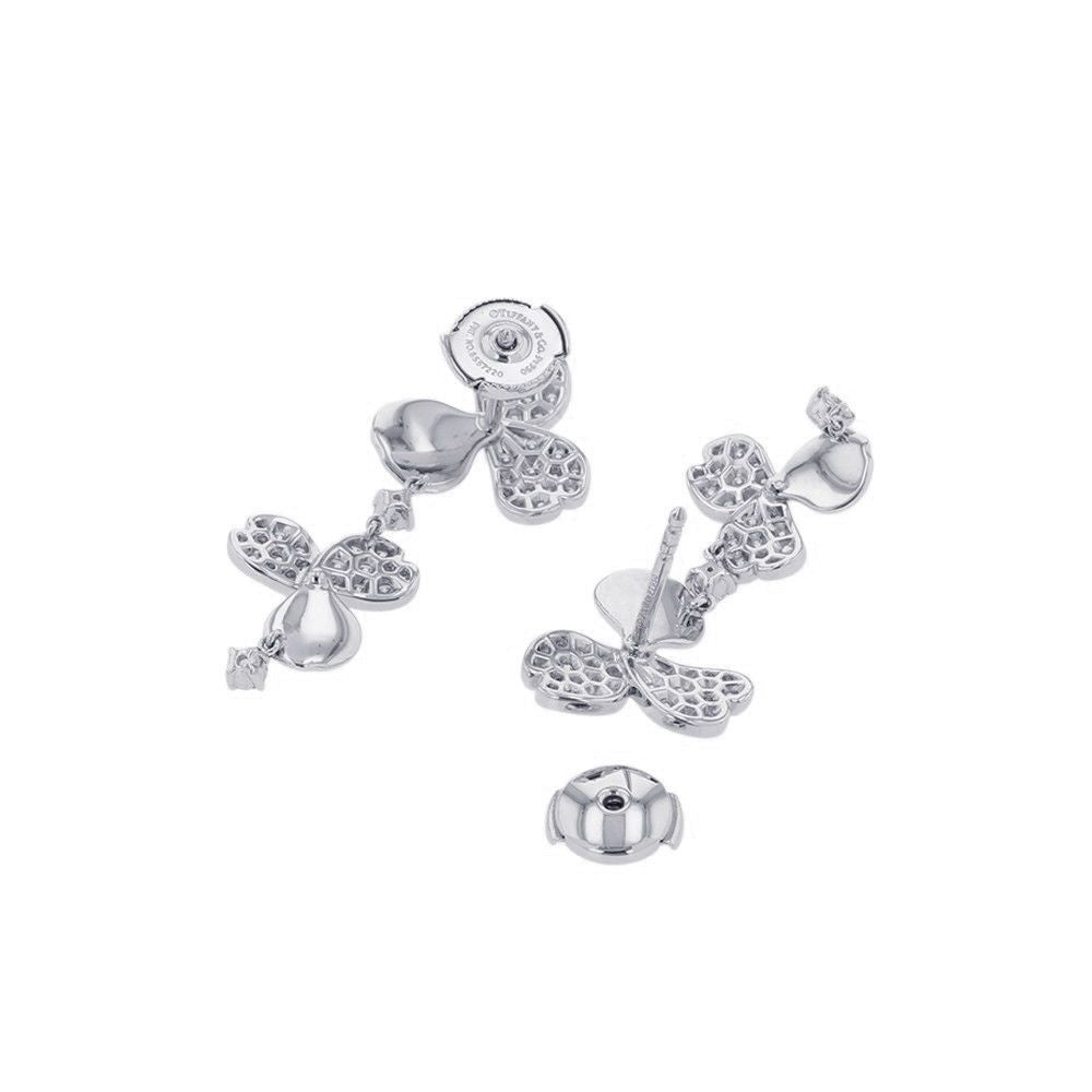 Tiffany & Co Earrings Paper Flower Diamond Platinum — view 3