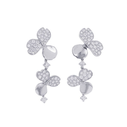Tiffany & Co Earrings Paper Flower Diamond Platinum
