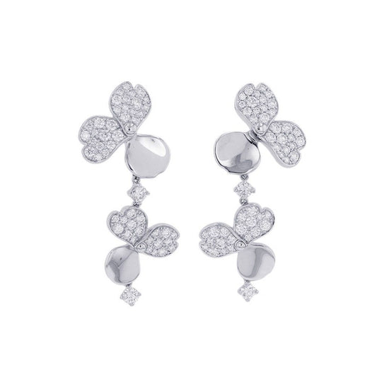 Tiffany & Co Earrings Paper Flower Diamond Platinum