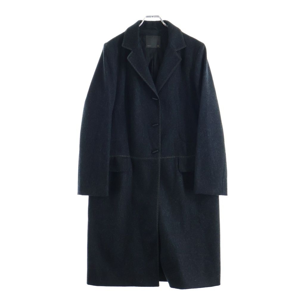 Fendi Wool Chesterfield Long Coat Black 44
