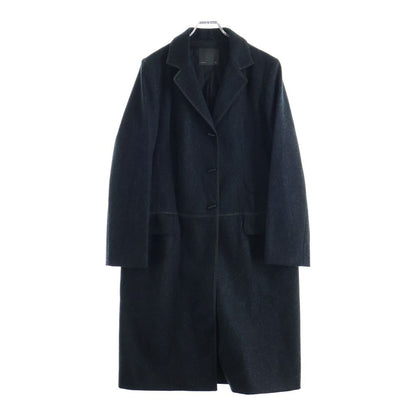 Fendi Wool Chesterfield Long Coat Black 44