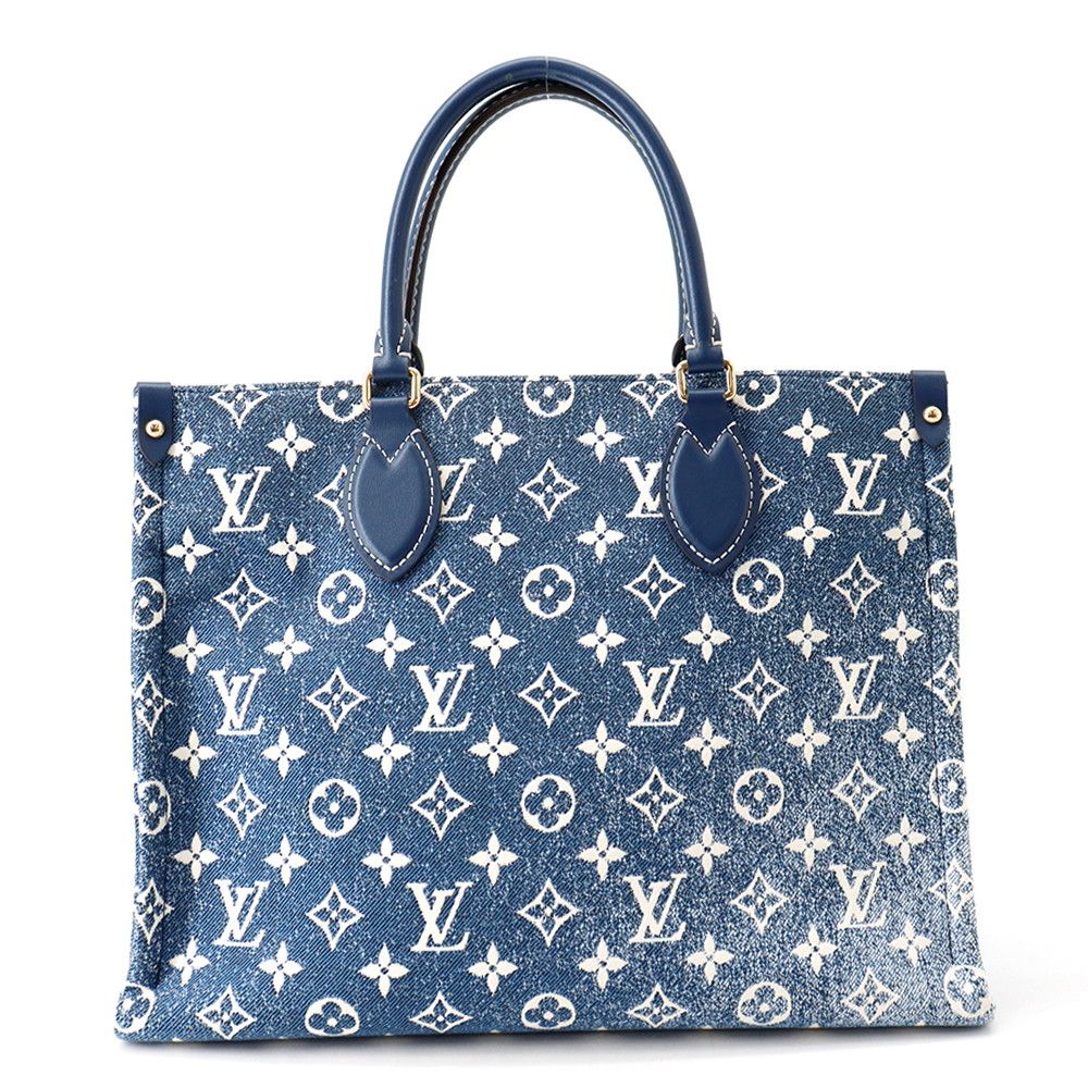 Louis Vuitton Tote Monogram Jacquard Denim On The Go MM 2-Way Handbag