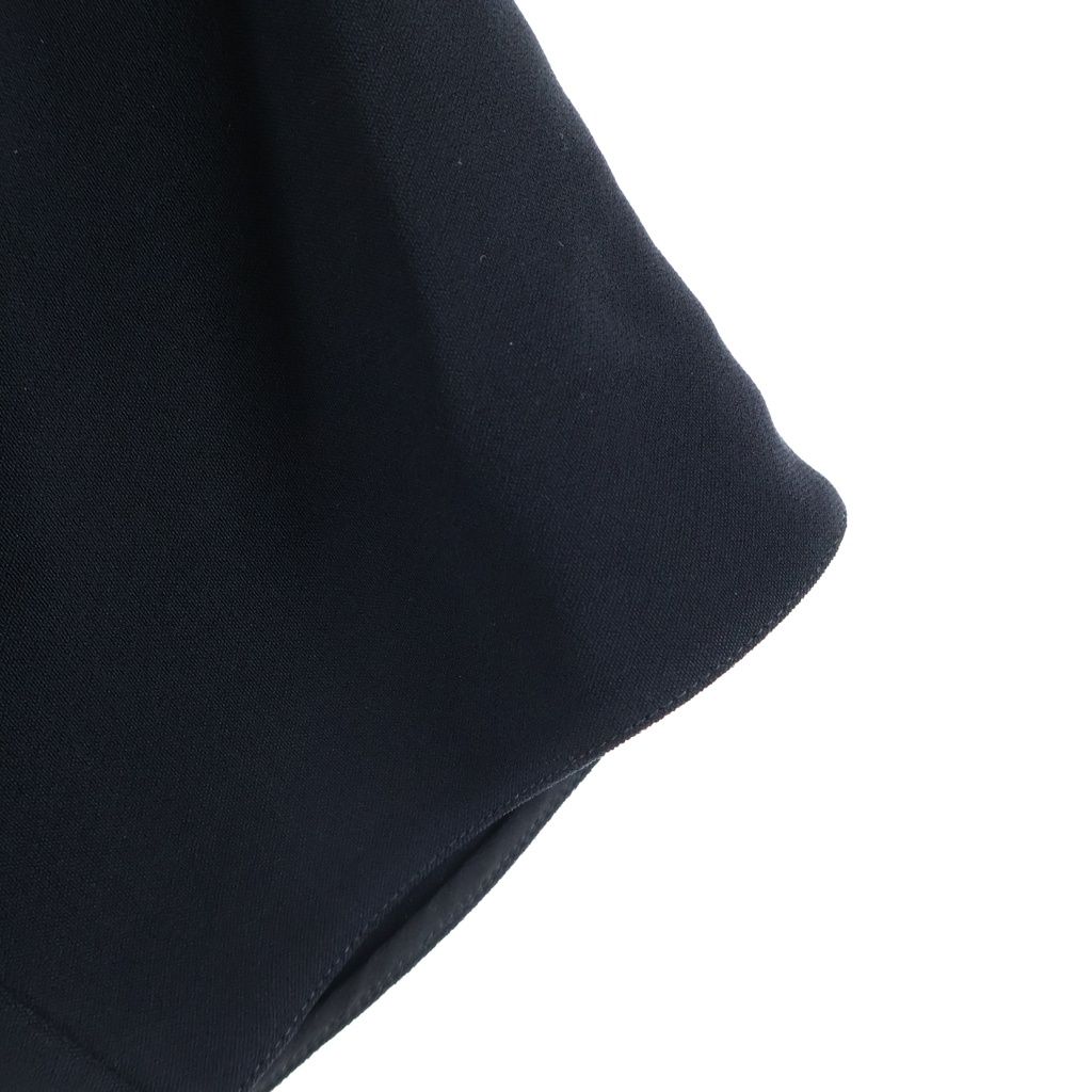 Celine Wrap Dress Caddy Gold Charm Decoration Short Sleeve Rayon Black — view 4