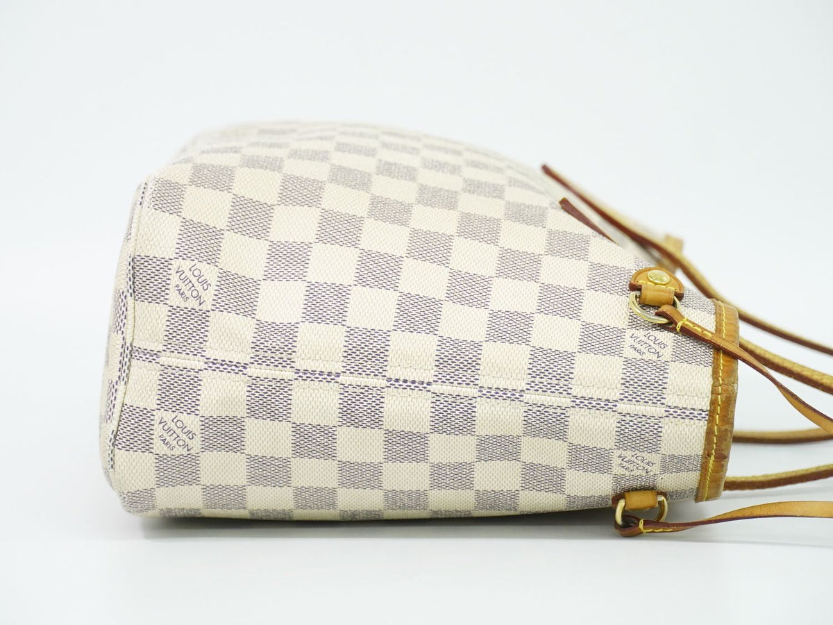 Louis Vuitton LV Vintage Shape Neverfull PM Damier Azur Tote Bag White Gray — view 4