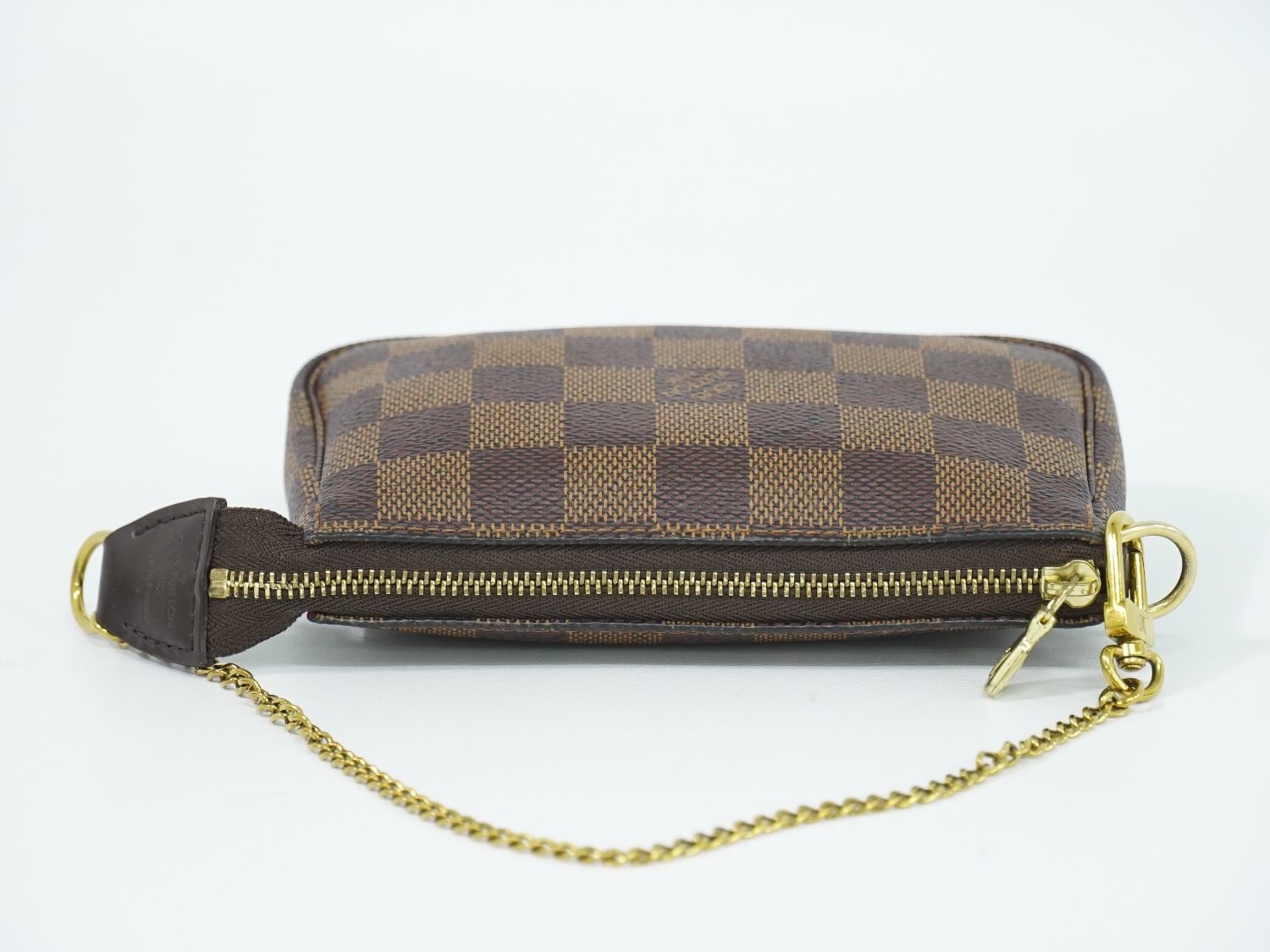 Louis Vuitton LV Mini Pochette Accessoires Damier Ebene Handbag Pouch Brown — view 5