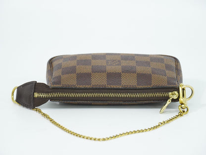 Louis Vuitton LV Mini Pochette Accessoires Damier Ebene Handbag Pouch Brown — view 5