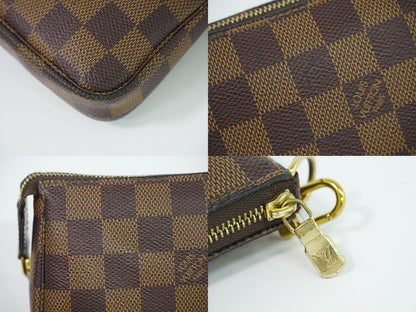 Louis Vuitton LV Mini Pochette Accessoires Damier Ebene Handbag Pouch Brown — view 7