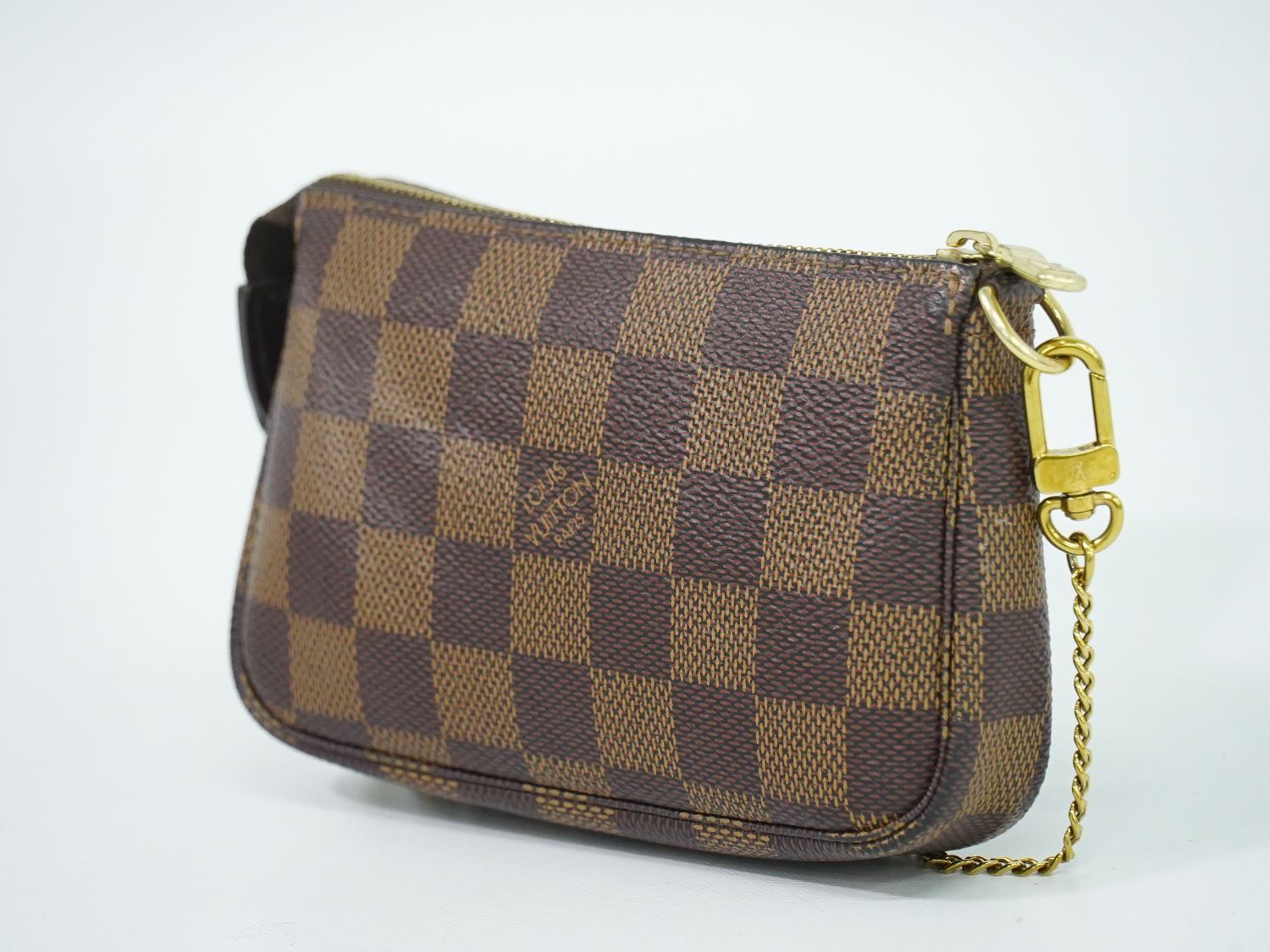 Louis Vuitton LV Mini Pochette Accessoires Damier Ebene Handbag Pouch Brown — view 2