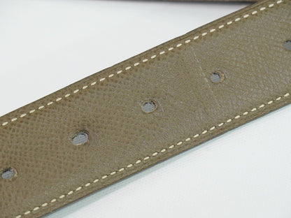 Hermes Constance H Belt 80 Leather Black Greige Gold — view 5