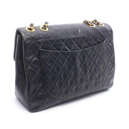 Chanel Shoulder Bag Maxi Quilted 34 Black Lambskin Chain — view 2