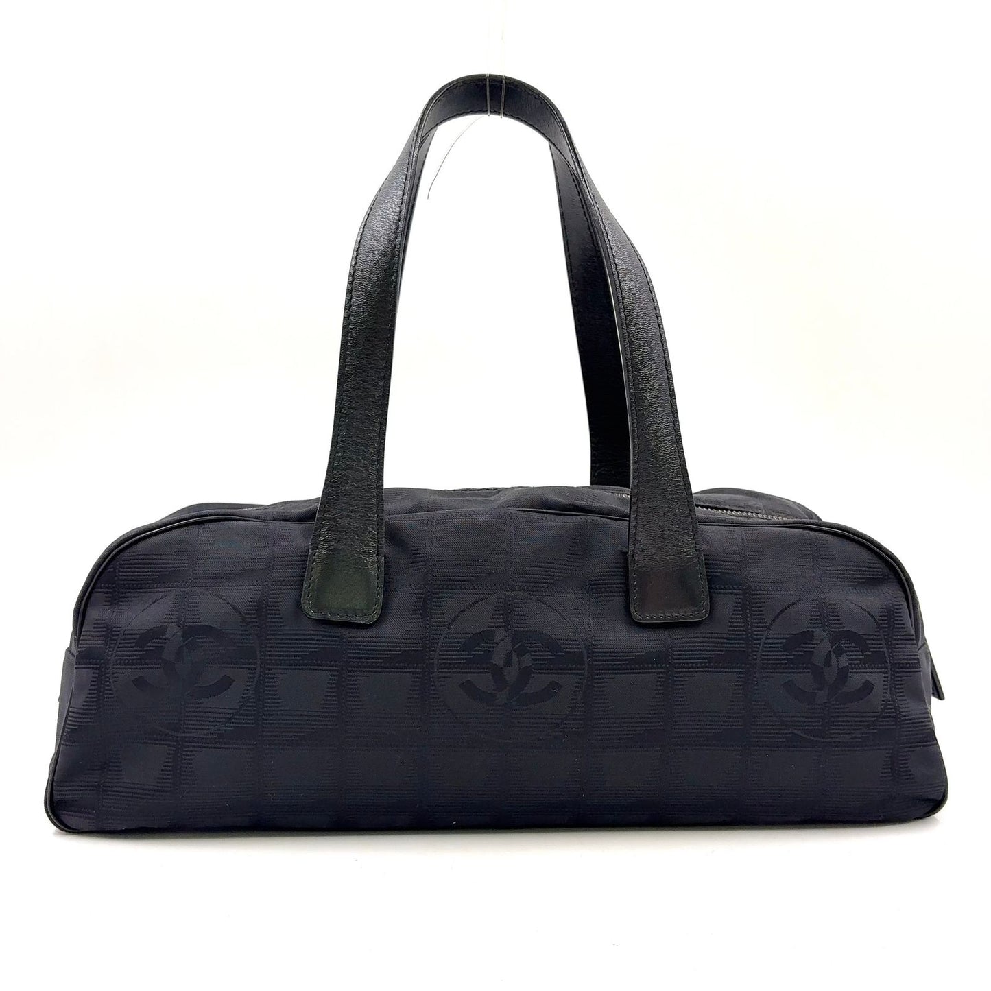 Chanel New Travel Line Leather Nylon Black Handbag