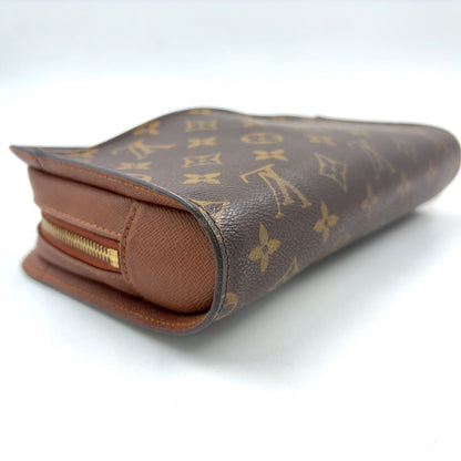 Louis Vuitton Orsay Monogram Leather Brown Light Clutch Gold — view 7