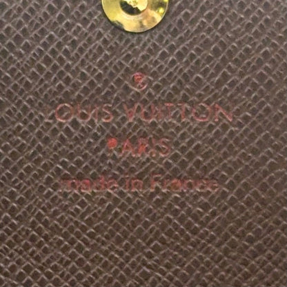 Louis Vuitton Multicles 4 Damier Ebene Brown Key Case Gold Key Holder — view 4