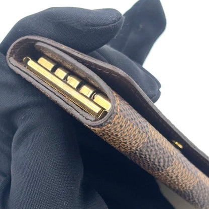 Louis Vuitton Multicles 4 Damier Ebene Brown Key Case Gold Key Holder — view 7