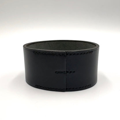 Hermes Pool Tour GM Leather Black Bracelet Bangle — view 5