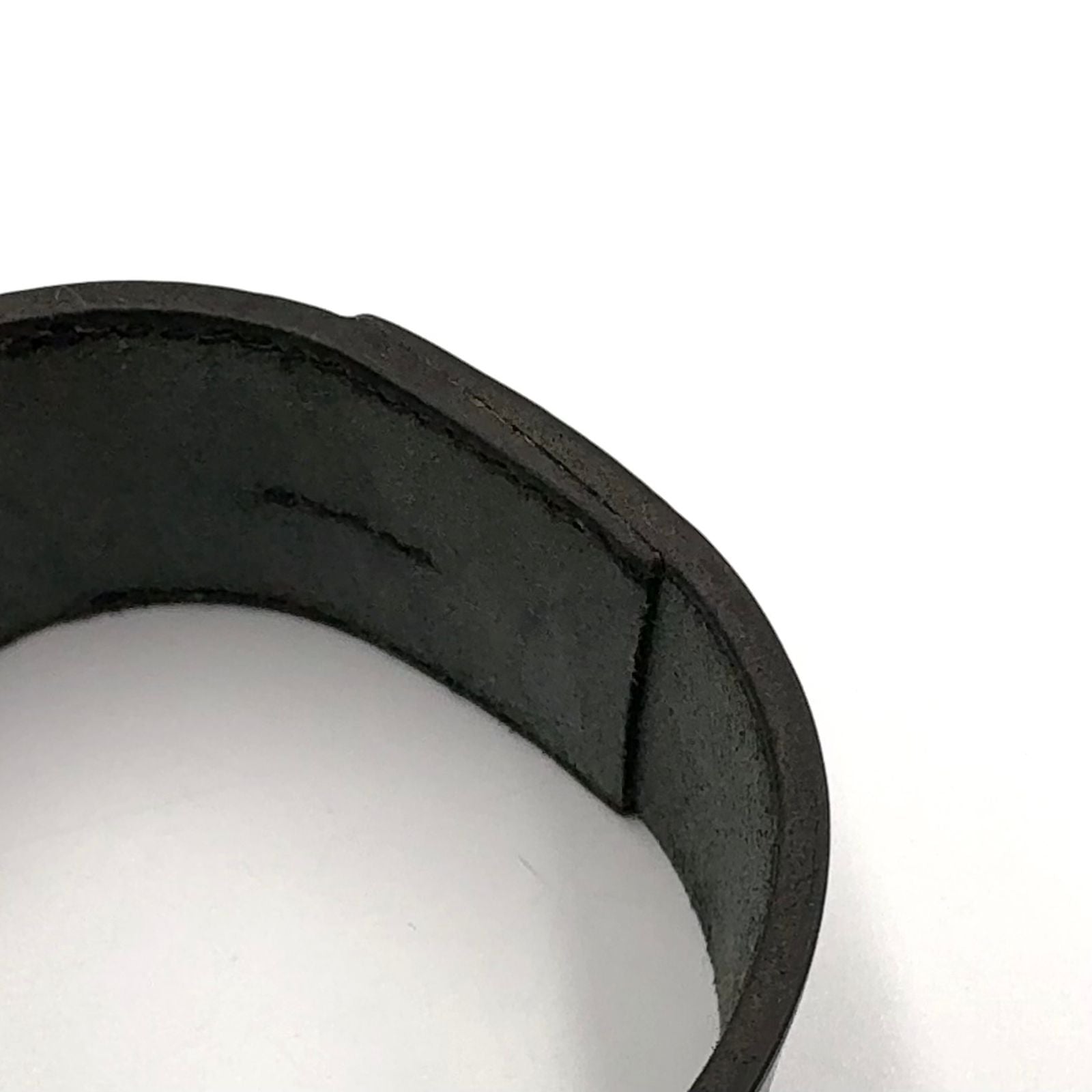 Hermes Pool Tour GM Leather Black Bracelet Bangle — view 8