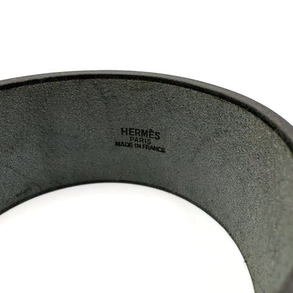 Hermes Pool Tour GM Leather Black Bracelet Bangle — view 4